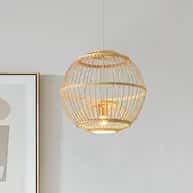 Attractive modern rattan wicker hanging lampshade image 1