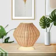 Modern high quality attractive  wicker table lampshade image 1