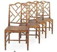 High quality bamboo antique wicker chair image 1