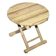 Bamboo modern circular shaped tea table image 1