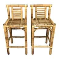 Antique bamboo artistic bar chair image 1