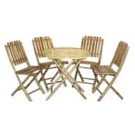 Bamboo attractive Tea Table Bar Table Set(4 Chairs) image 1