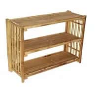 Antique bamboo natural shoe shelf image 1