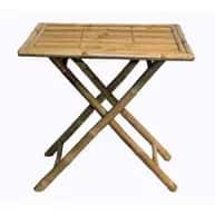 Antique natural bamboo serving table image 1