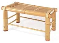 Natural antique bamboo two seater bamboo bench image 1