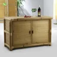 Modern attractive high quality bamboo table with drawer image 1