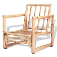 Modern antique natural bamboo single sofa chair image 1