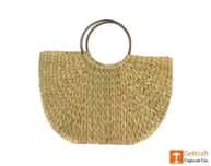 Natural Straw Handmade U- Bag Large image 1