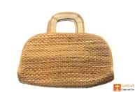 Natural Straw Handmade Bowler Bag image 1