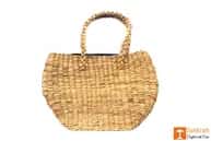 Natural Straw Oval Handbag image 1