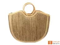 Natural Straw Handmade Large U-bag image 1