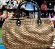 Natural Straw Handmade Oval shaped bag image 1