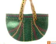 Large Natural Straw Multicolored Handbag image 1