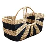 Extra Large Natural Straw Handbag with large handle image 1