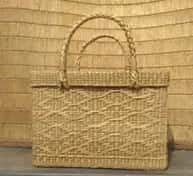 Large Natural Straw Shopping Bag image 1