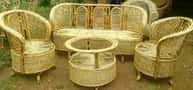 Simple Designer Cane Sofa Set 3 1 1 (with table) image 1