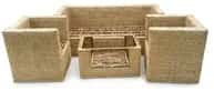 Cane Rattan Sofa Set with Centre Table for Living Room