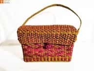 Natural Straw Water Reed Grass Bag Purse image 1
