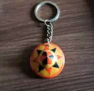 Colored Bamboo Key Ring Jaapi Design(Set of 3) image 1