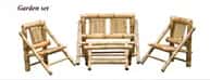 Bamboo Foldable Outdoor Chair Set image 1