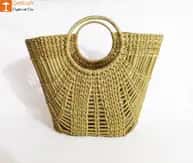Natural Straw Oval Zally Handbag image 1