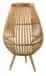 Rattan oval shaped wicker table lampshade image 1