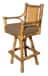 Attractive bamboo varnish colour bar chair with cushion image 1