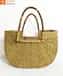 Natural Straw U-Shaped Fancy Handbag with Long Handles image 1