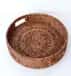 Round Rattan Serving Tray image 1