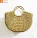 Natural Straw Mini Handmade U bag image 1