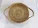 Elegant Handmade Cane round Serving tray with long Handle image 2