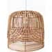 Rattan cylindrical shaped hanging lampshade image 1