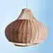 Modern onion shaped Rattan wicker hanging lampshade image 1