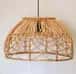 Semi-circular rattan wicker hanging lampshade image 1