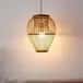 Attractive oval shaped hanging bamboo lamp image 1