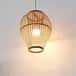 Attractive oval shaped hanging bamboo lamp image 2