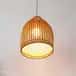 Modern oval shaped bamboo pendant lamp image 2