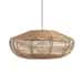 Rattan semi circular wicker hanging lampshade image 1