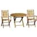 Attractive bamboo tea table with two chair image 1