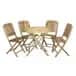 Bamboo attractive Tea Table Bar Table Set(4 Chairs) image 1