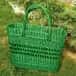 Large Natural Straw Green colored Handbag image 1