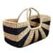 Extra Large Natural Straw Handbag with large handle image 1