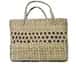 Large Natural Straw Handbag with design image 1