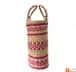Large Natural Straw Handbag with colored patterns image 3