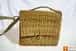 Natural Straw Handbag with Cover and Button Closure image 3