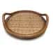 Cane Rattan Round Serving Kitchen Tray image 1