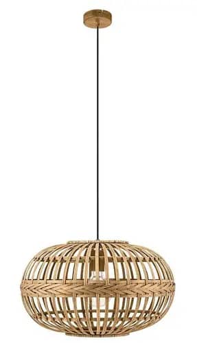 High quality bamboo circular wicker hanging lampshade image 1