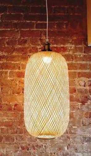 Bamboo Cylindrical Long Lamp image 1
