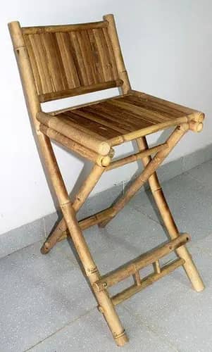 Bamboo modern wicker high quality bar chair image 1