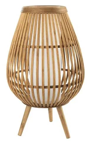 Rattan oval shaped wicker table lampshade image 1